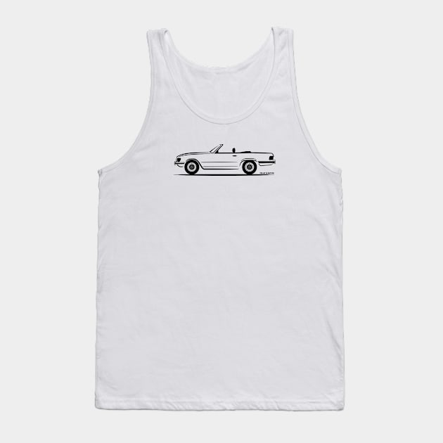 Mercedes SL Type W107 450SL 560SL BLK Tank Top by PauHanaDesign